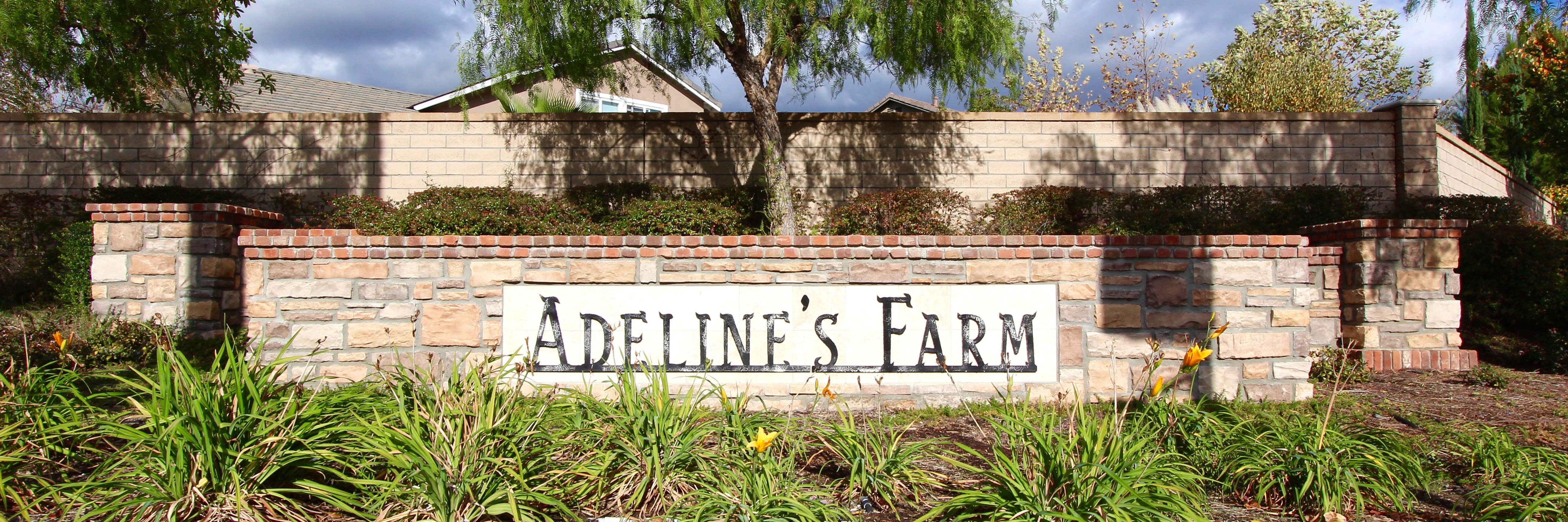 Adeline's Farm is a neighborhood located in Winchester California