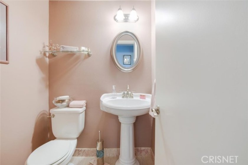 Remodeled downstairs powder room