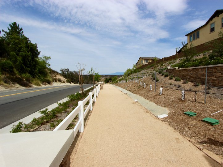 A walking path adjacent to The Vineyard by Van Daele community