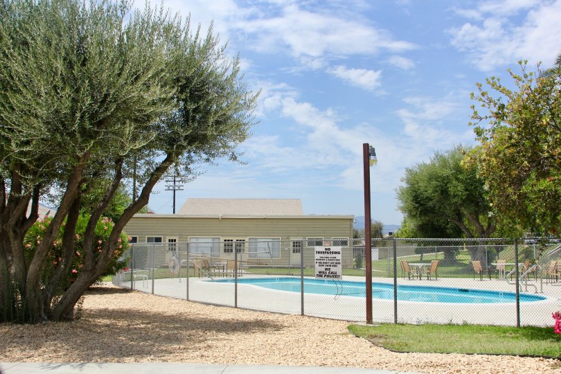 A sunny day for a dip in the pool at the Lake Elsinore Village