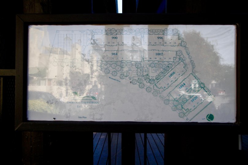 The map of the Parkside Equestrian area
