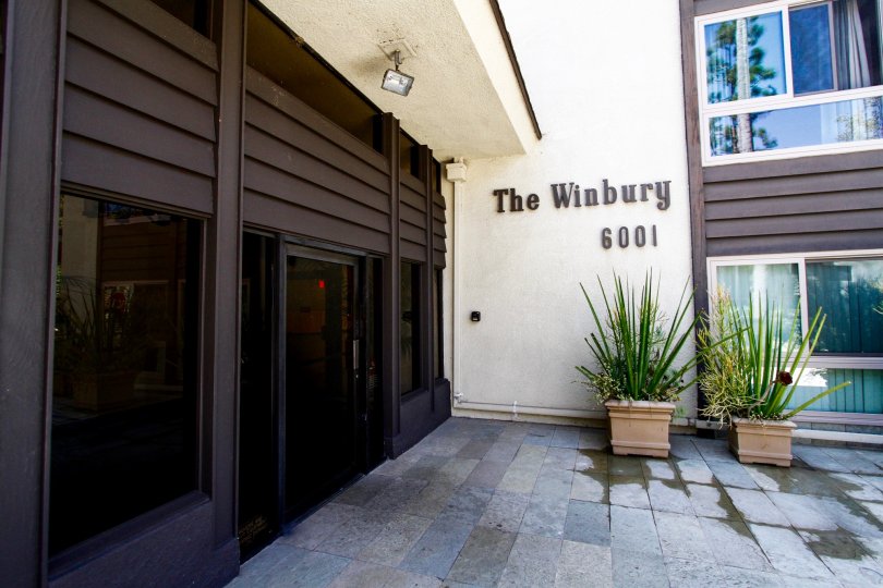 The name of the Winbury on the building