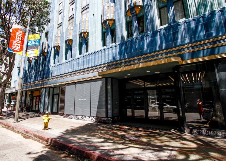 The entrance into Eastern Columbia Lofts in Downtown LA