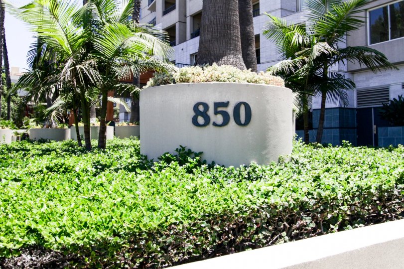 Address numbers for The Pacific on a raised planter