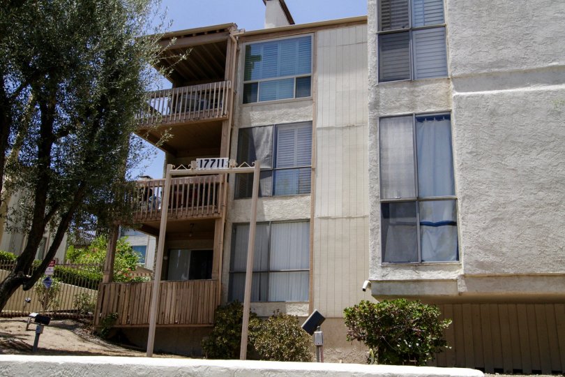 The balconies of units located within the 17711 Margate St
