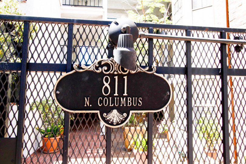 The address of Columbus Square in Glendale California