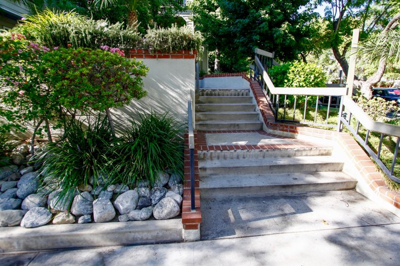 The stairs leading up to Kenwood Village