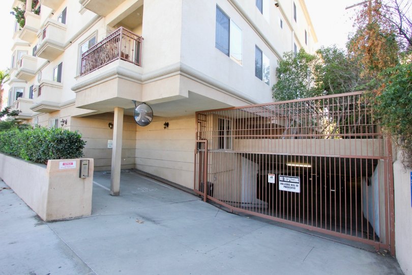 The parking garage for residents of Hollywood Vista Villas