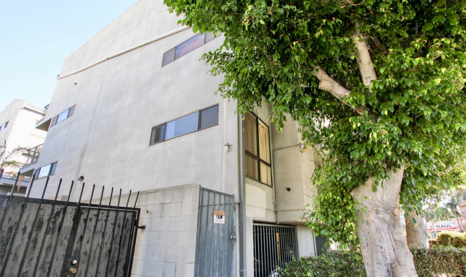 The view of La Mirada Condominiums in Hollywood, California