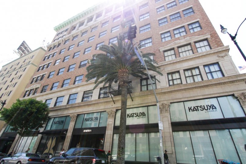Katsuya restaurant sits on the ground floor of The Broadway Hollywood
