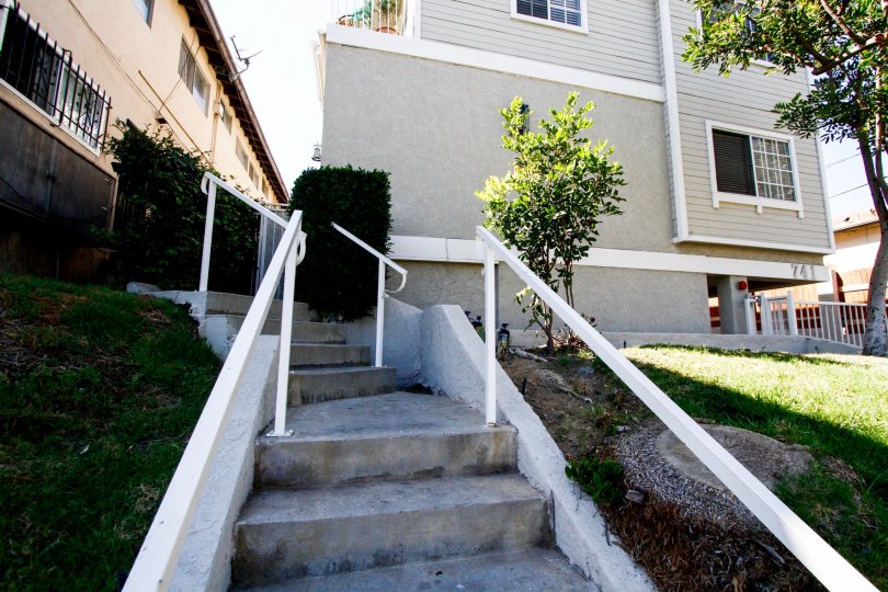The stairs leading up to 741 Venice Way