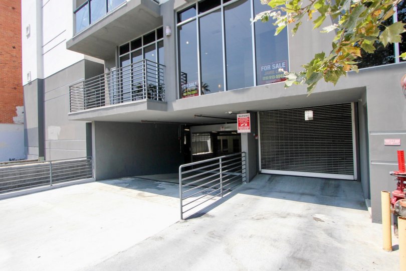 Entrance to the modern Manhattan View apartment, koreatown, California