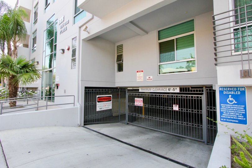 Underground parking lot for the Oxford Plaza in the city of Koreatown, California