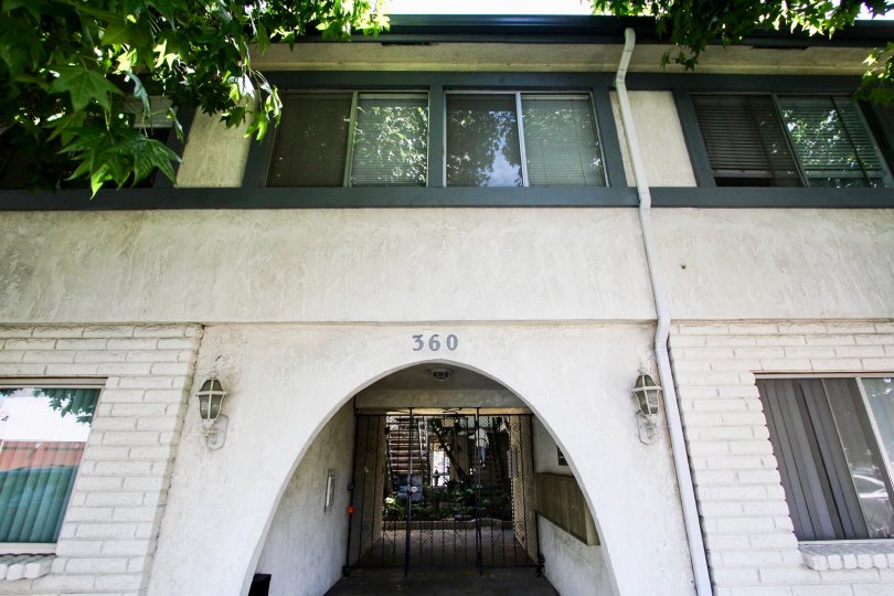 The address for 360 Gladys Ave above the entrance