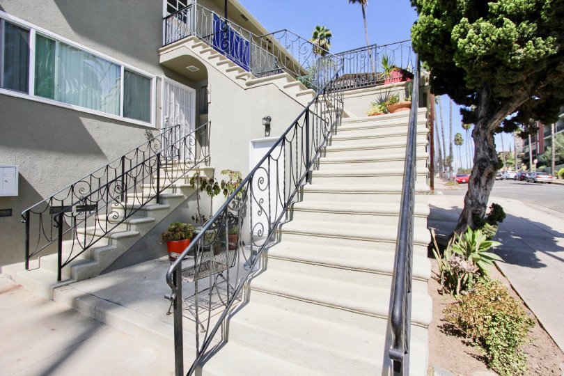 The stairs leading up to 39 Tremino Ave