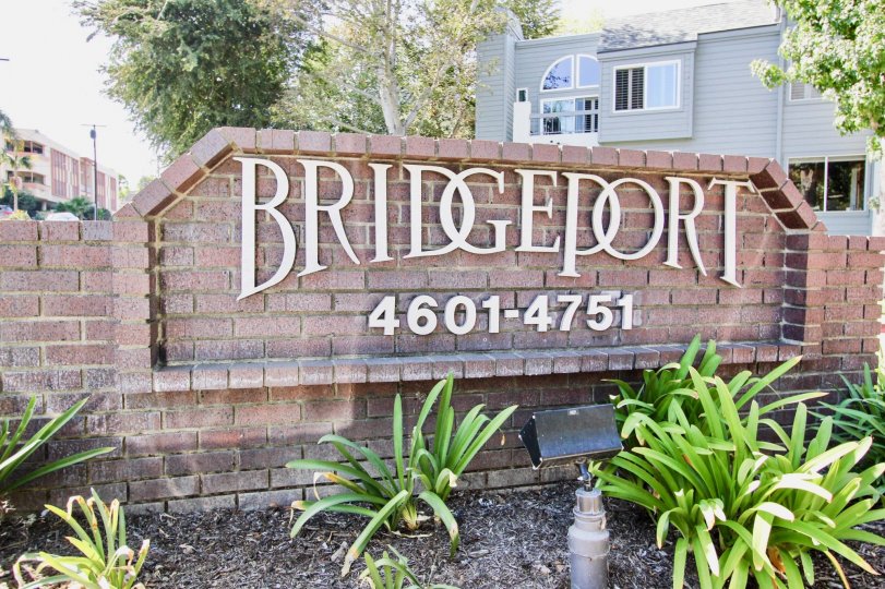 The sign into the Bridgeport area in Long Beach, California