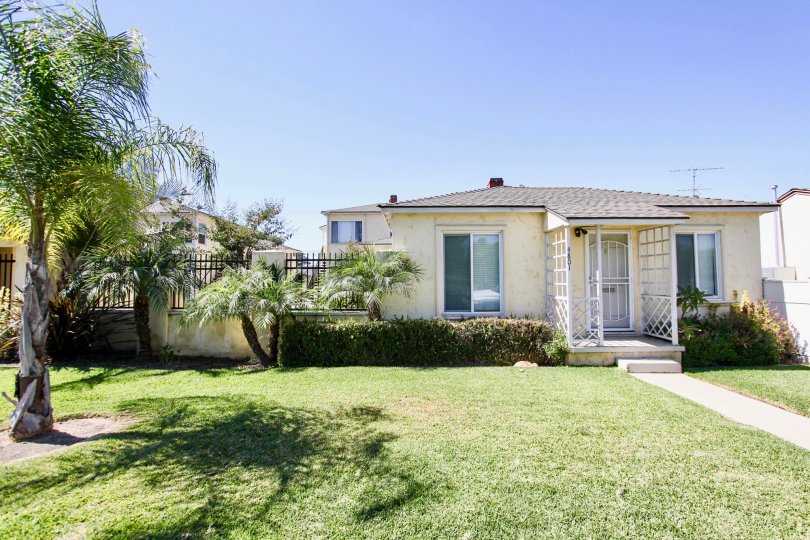 The yard in front of Clark Avenue Villas in Long Beach, California