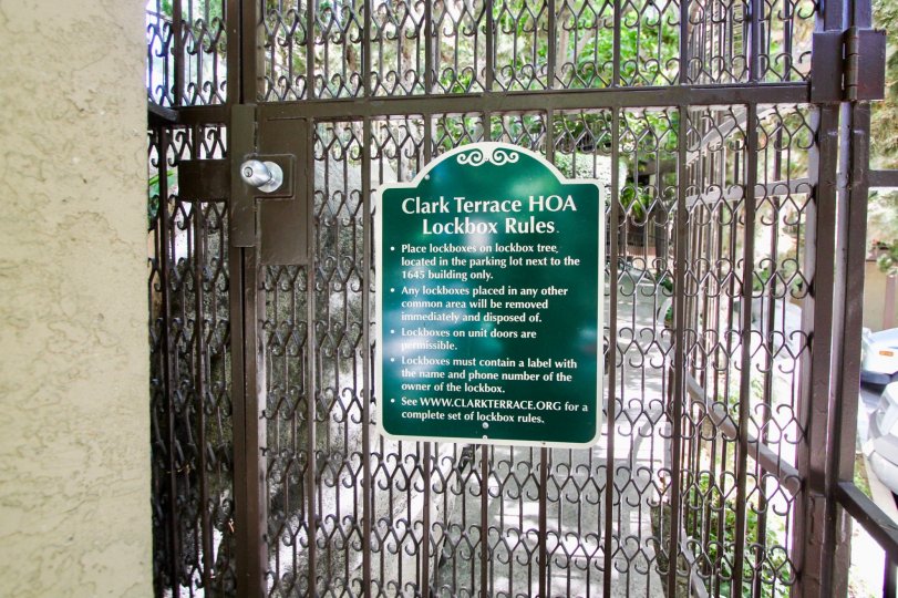 The HOA rules posted at Clark Terrace