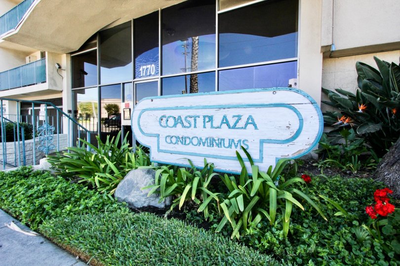The sign announcing the Coast Plaza