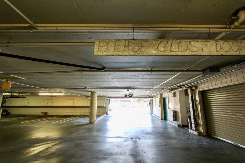 The garage for parking at Coast Plaza