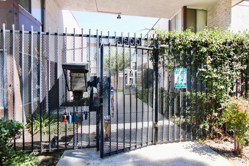 The door into the common area of Hampton Condominium