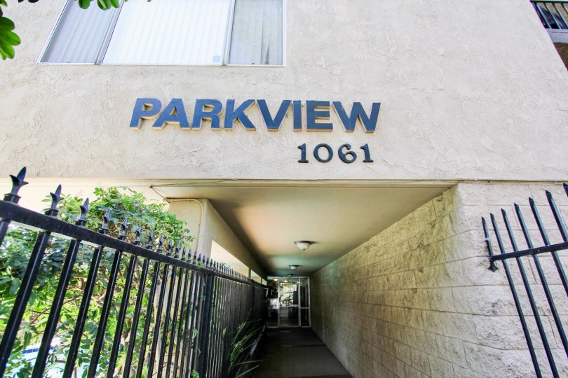 The Parkview name on the building