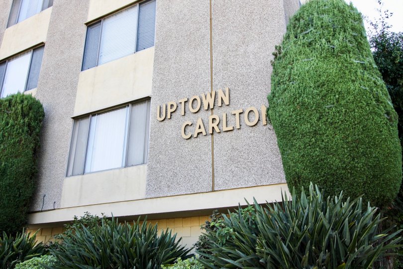 The entrance into Uptown Carlton in Long Beach, California