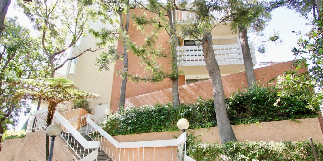 The stairs leading up to Griffith Park Garden Estates in Los Feliz, California