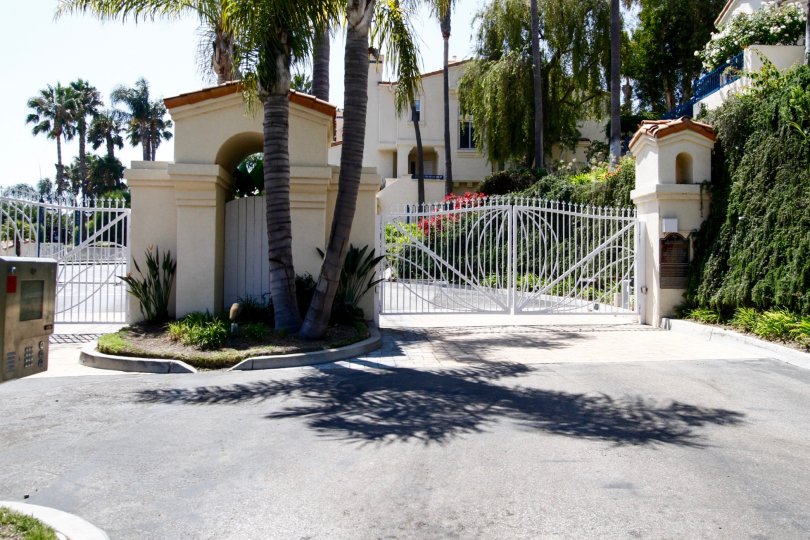 The gate into The Pointe at Malibu