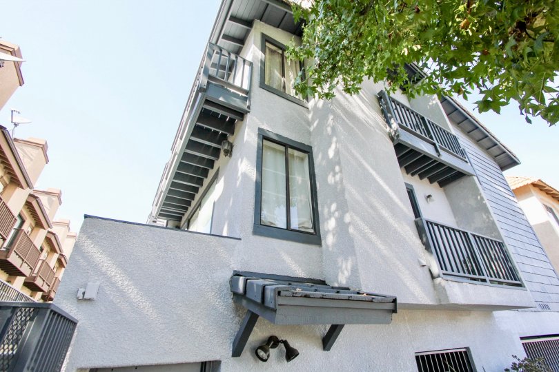 The windows in the building at 12711 Mitchell Ave