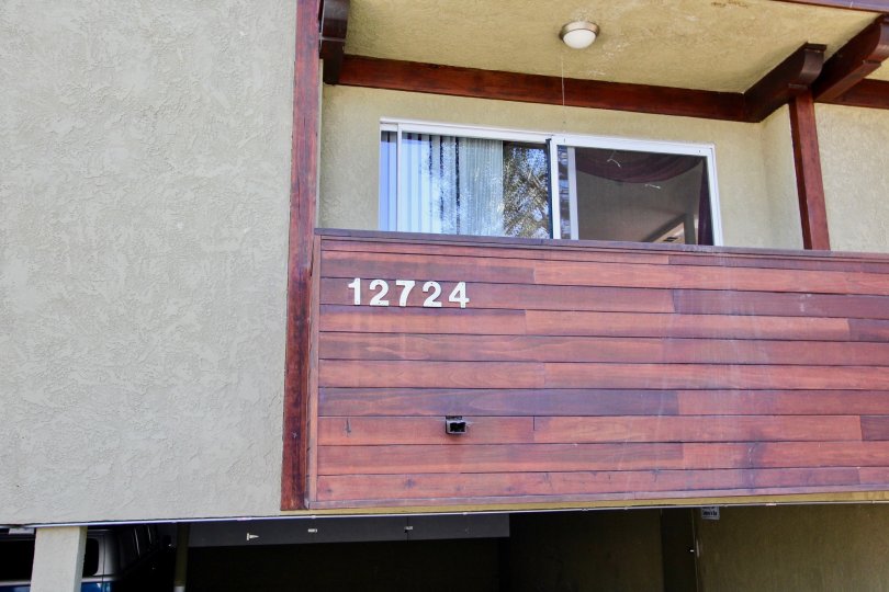 The address for The Caswell on the building