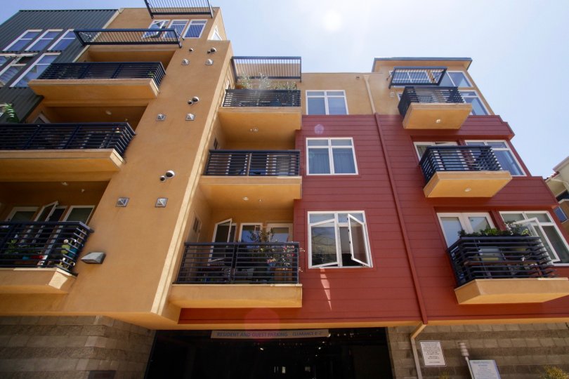 The balconies located at the Indigo in Marina Del Rey
