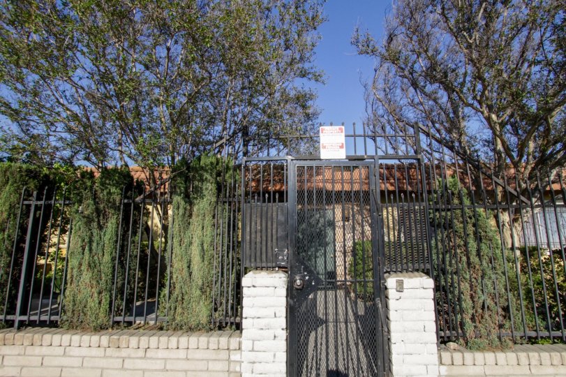 The gated entrance into Laurel Canyon