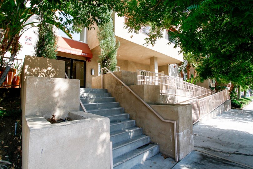 The stairs up to Terrace Court in Northridge CA