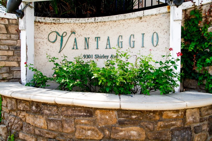 The welcoming sign for Vantaggio