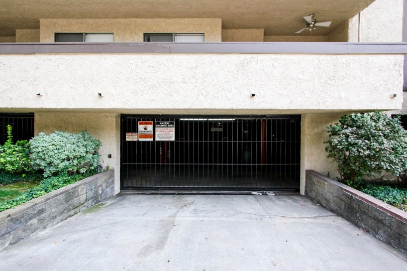 The parking garage for Del Mar Sierra Manor in Pasadena, California