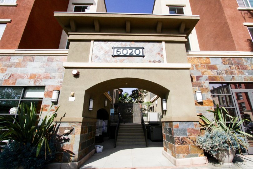 The entryway into Tempo Playa Vista