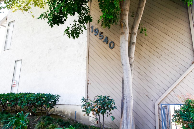 The address on the Sherman Way Park West building in Reseda California