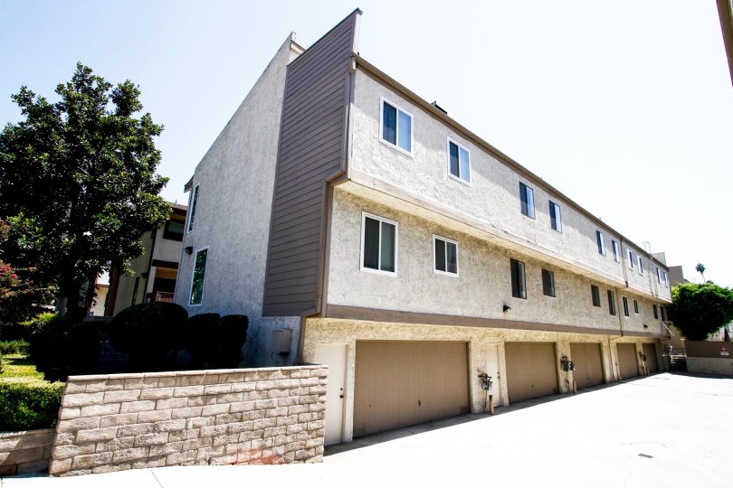 The parking for Shirley East Townhomes