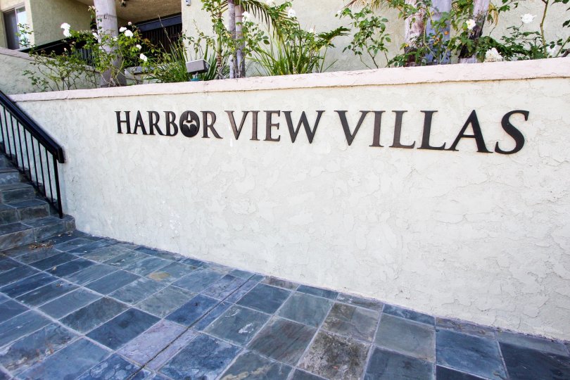 The sign into Harbor View Villas