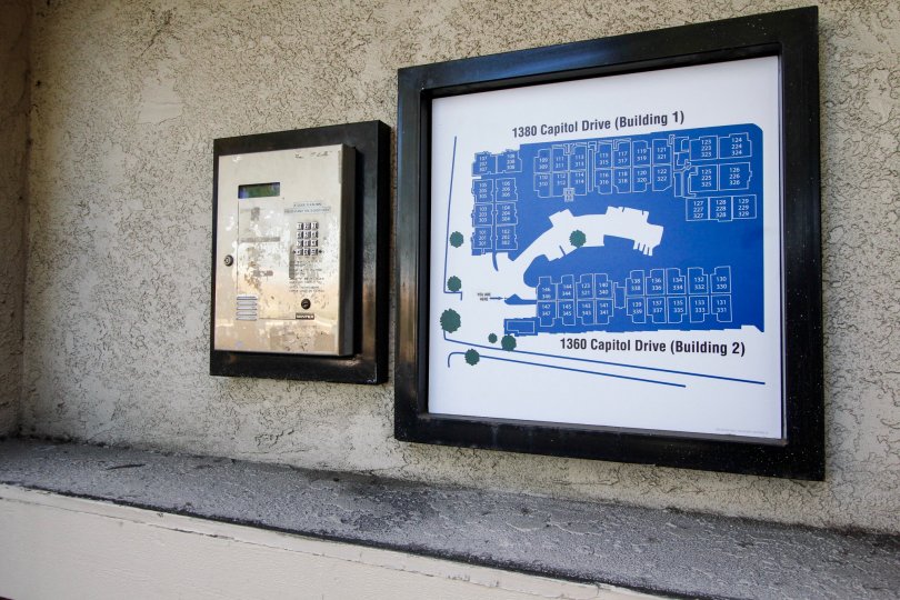 The map of Harbour Walk in San Pedro California