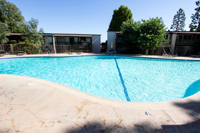 The pool at Miraleste Canyon Estates