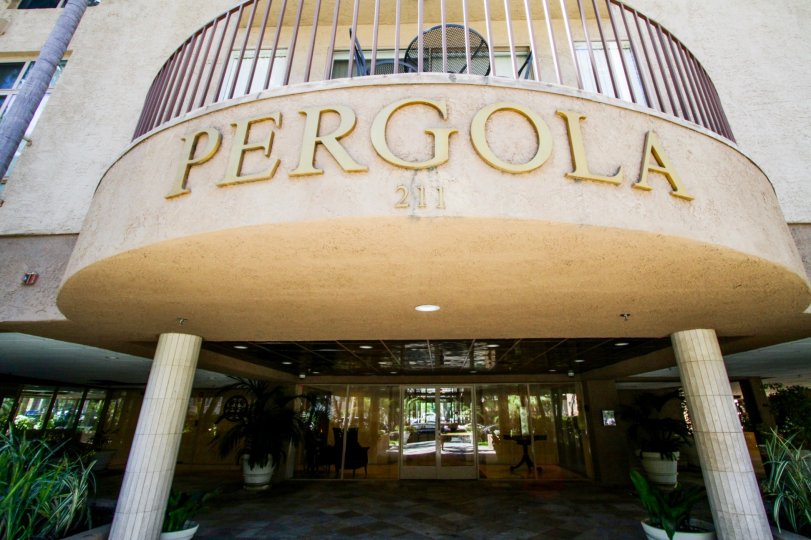 The Pergola name on the building