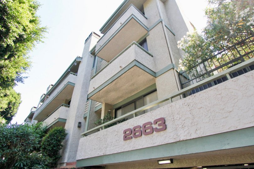 The address at Villa Centinela in Santa Monica, CA with balconies