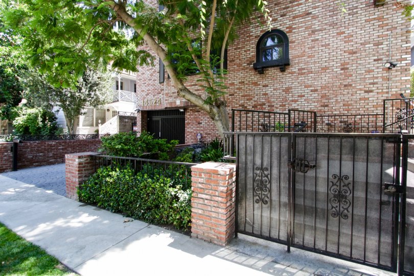 The sidewalk in front of 14524 Benefit St