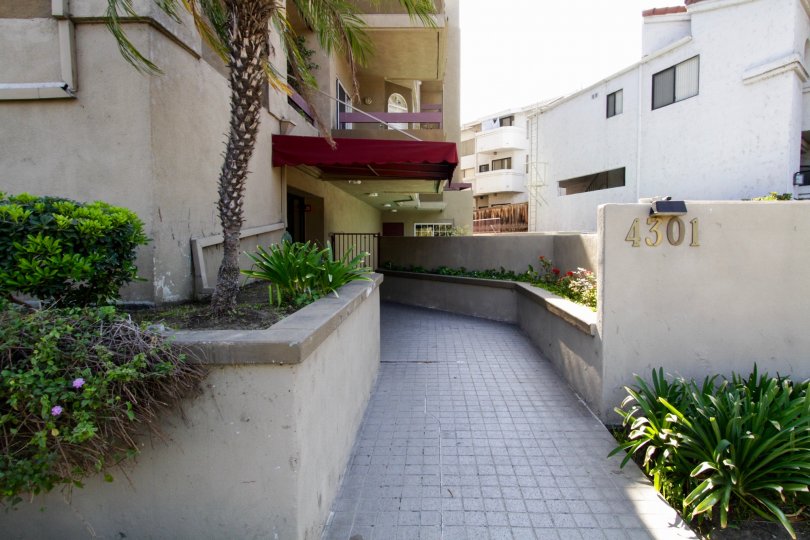 The walkway into Fulton Terrace in Sherman Oaks