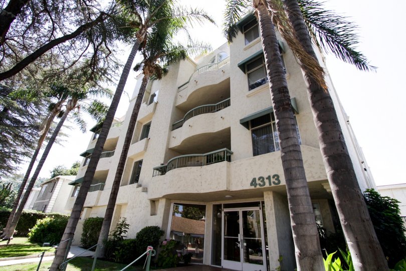 The address listed on the building at San Tropez Villas in Sherman Oaks