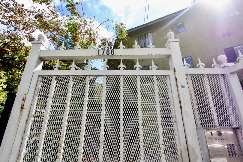 The address for Success Townhomes on the gate