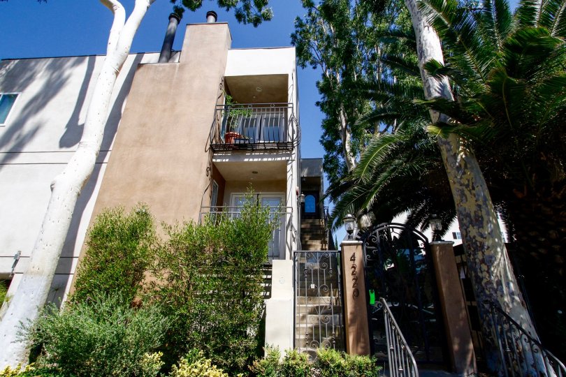 The balconies seen at 4220 Fair Ave
