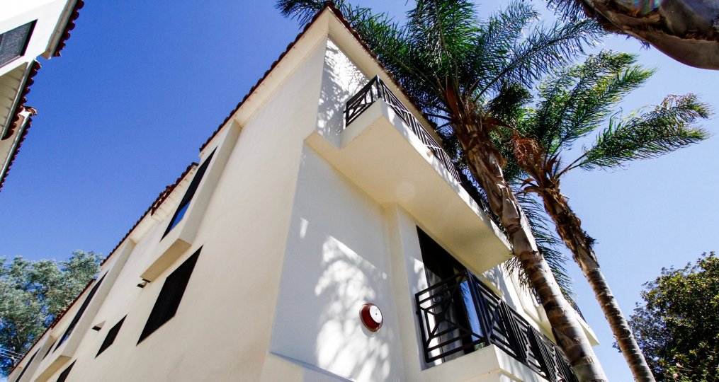 The balconies seen at 4328 Gentry Ave in Studio City